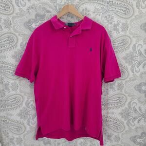 Polo Ralph Lauren Vintage polo Raspberry color Mens Size Large athleisure office